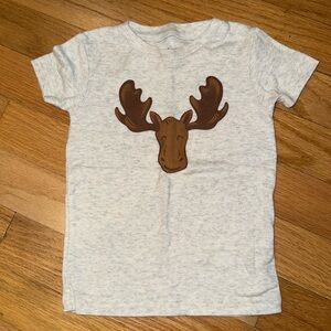 Carter’s toddler boy grey moose shirt, 18M